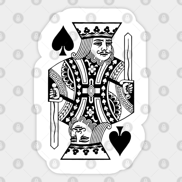 King Of Spades Sticker by DavesTees